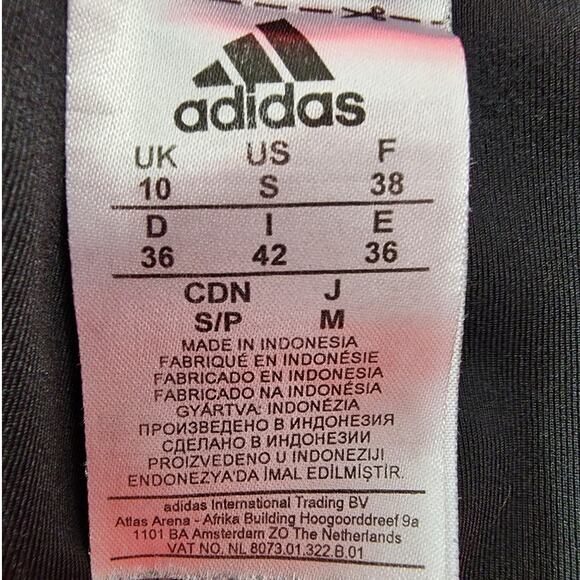 Adidas Leggings Womens S Black Coral Climalite 3 Stripe Active Capri Workout Gym - Picture 4 of 12